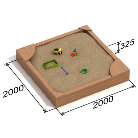 Песочница деревянная AW для детской площадки, фото 2