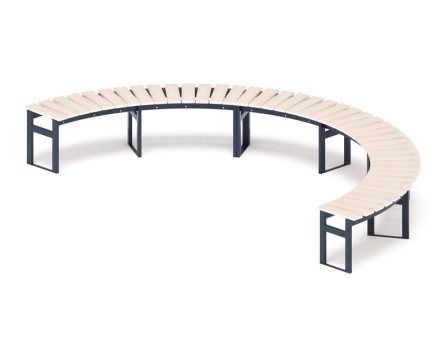 Скамья модульная Радиус комфорта-8 (беленый дуб), фото 3