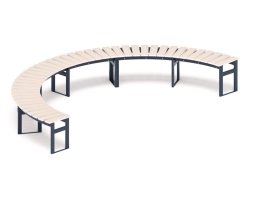 Скамья модульная Радиус комфорта-8 (беленый дуб), фото 1