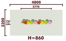 Скамейка детская 26001.21 для игровой площадки