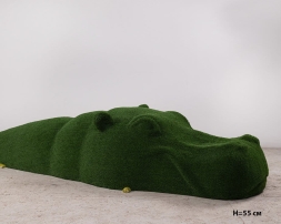 Топиари Бегемот в воде, h=55см - газон Есо, фото 1