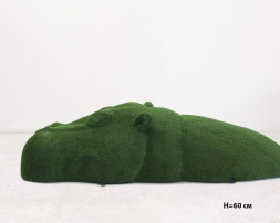 Топиари Бегемот в воде, h=55см - газон Есо, фото 8