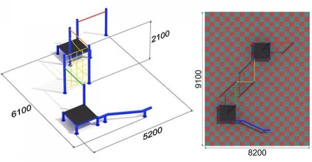 Уличный спортивный комплекс Актив спорт 6 для детской площадки, фото 3