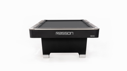 Бильярдный стол "Rasson Hero" 8 ф (чёрный, сланец 25 мм) в комплекте с плитой, аксессуары + сукно, фото 2