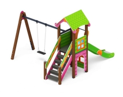Детская игровая площадка Лукоморье ДИК 2.25.02-01.С H=1200, металлический скат, фото 2 Детская игровая площадка Лукоморье ДИК 2.25.02-01.С H=1200, металлический скат, фото 2