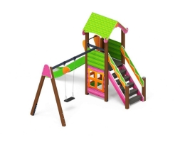 Детская игровая площадка Лукоморье ДИК 2.25.02-01.С H=1200, металлический скат, фото 3 Детская игровая площадка Лукоморье ДИК 2.25.02-01.С H=1200, металлический скат, фото 3