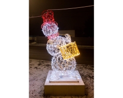 Световая фигура Снеговик-музыкант sn002 (инструмент на выбор), фото 3