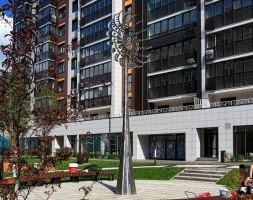 Скульптура из нержавеющей стали Океан Малый размер, 8-гранное конусовидное основание из нержавеющей стали, фото 4