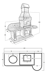 Печь № 10А — Барбекю меандр с рабочим столом (или мойкой), фото 9