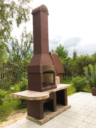 Печь № 10А — Барбекю меандр с рабочим столом (или мойкой), фото 6