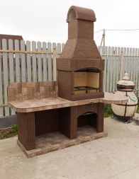 Печь № 10А — Барбекю меандр с рабочим столом (или мойкой), фото 5