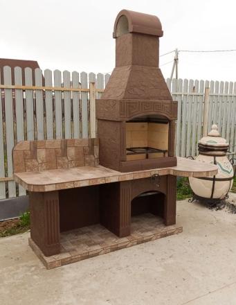 Печь № 10А — Барбекю меандр с рабочим столом (или мойкой), фото 5