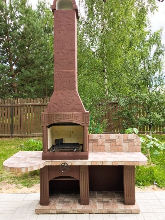 Печь № 10А — Барбекю меандр с рабочим столом (или мойкой), фото 4