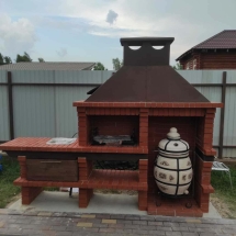 Печь Аристократ 814 Радиальный кирпич красный с коричневым