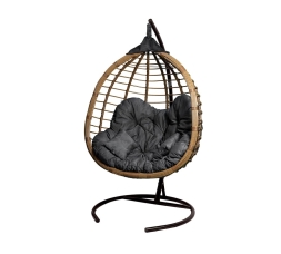 Кресло подвесное двойное Ортис (серые подушки), фото 1