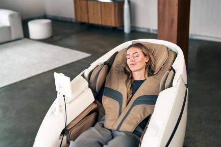 Массажное кресло с искусственным интеллектом Skyliner 3, бежевое, фото 12