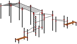 Воркаут ЛОВ 89 красный ВТ 101.25-01, фото 1