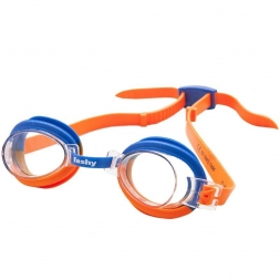 Очки для плавания детские &quot;FASHY TOP Jr&quot;, прозрачные линзы, оранжево-синяя оправа
