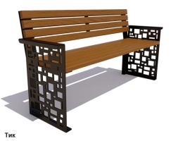 Скамейка уличная Барселона, Лиственница 2 м, фото 5