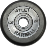 Изображение товара Диски обрезиненные, чёрного цвета, 31 мм, Atlet MB-AtletB31-1,25