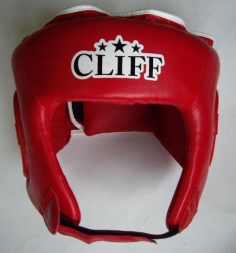 Шлем боксерский CLIFF CS-500 открытый (PVC) красный р.M