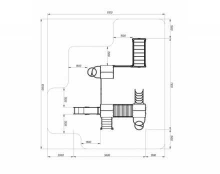 Детская игровая площадка Городок Эко ДИК 2.01.3.04-02 H=1200, фото 5