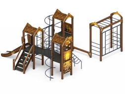 Детская игровая площадка Городок Эко ДИК 2.01.3.04-02 H=1200, фото 3 Детская игровая площадка Городок Эко ДИК 2.01.3.04-02 H=1200, фото 3