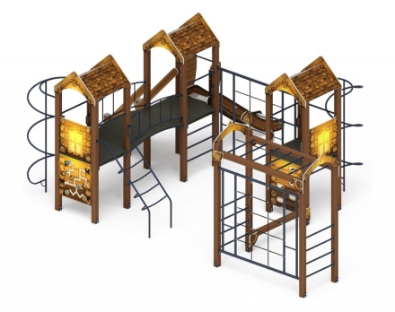 Детская игровая площадка Городок Эко ДИК 2.01.3.04-02 H=1200, фото 2