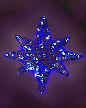 Световая фигура Светящаяся звезда Рождественская плоская односторонняя 1,5 м, фото 1