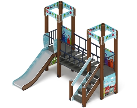 Детская игровая площадка Королевство (Коты) ДИК 1.15.07-11 H=900, фото 1