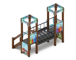 Детская игровая площадка Королевство (Коты) ДИК 1.15.07-11 H=900, фото 3