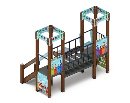 Детская игровая площадка Королевство (Коты) ДИК 1.15.07-11 H=900, фото 3