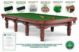 Бильярдный стол - Ливерпуль Прайм Снукер 12 Футов, Снукер, Сланец Orero 45 мм, фото 3