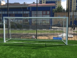 Ворота футбольные алюминиевые юношеские свободностоящие 5х2 м, фото 4