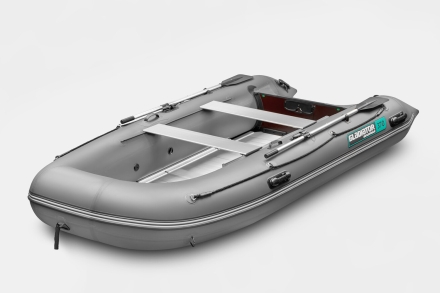 Gladiator B 370 AL LIGHT Темно-серый моторная лодка ПВХ Алюминиевый пайол, фото 1