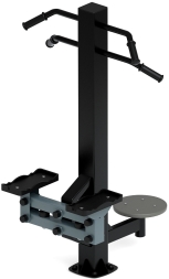 Степ+Твистер (серый) - Уличный тренажер - СТ 019-13, фото 4 Степ+Твистер (серый) - Уличный тренажер - СТ 019-13, фото 4