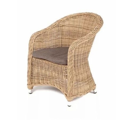 Зона 2 Бергамо обеденная группа угловая из искусственного ротанга, цвет соломенный, фото 26