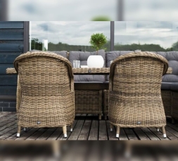 Зона 2 Бергамо обеденная группа угловая из искусственного ротанга, цвет соломенный, фото 15