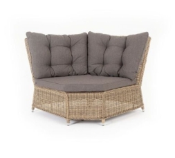 Зона 2 Бергамо обеденная группа угловая из искусственного ротанга, цвет соломенный, фото 19