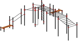 Воркаут ЛОВ 108 красный ВТ 102.25-01, фото 3