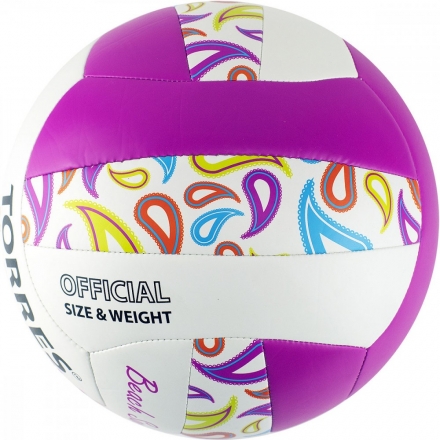 Мяч волейбольный TORRES BEACH SAND PINK, р.5 V32085B, фото 2