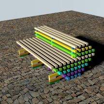 Диван парковый Бруски