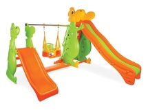 Двойная горка с качелью Pilsan Dino (07-960-T) Двойная горка с качелью Pilsan Dino (07-960-T)