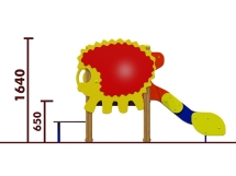 Горка Ёжик 08103.21 H=650 для детской площадки Горка Ёжик 08103.21 H=650 для детской площадки
