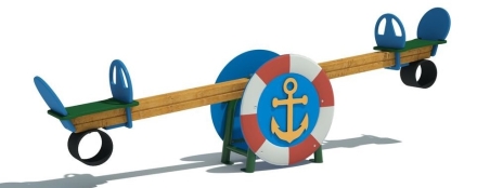 Качели балансир Якорь дерево для детской площадки, фото 1