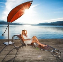 Мобильный шезлонг из нержавеющей стали