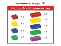 Крупноблочный конструктор BIG BLOCK, Набор «А» (48 элементов)