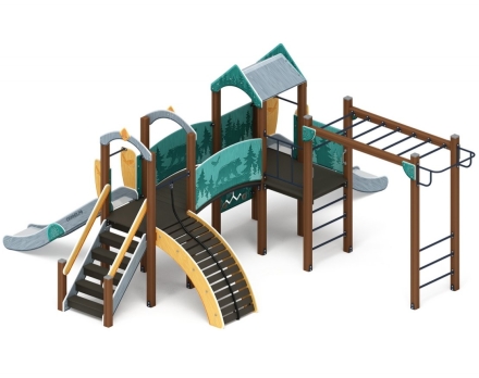 Детская игровая площадка Рада (Тайга) горка Н 1200 ДИК 2.01.2.08-33, фото 2