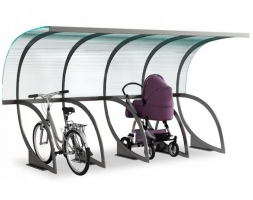 Парковка для колясок и велосипедов с навесом Шасси, фото 1