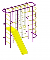 Детский спортивный комплекс Пионер С7ЛМ пурпурно/жёлтый